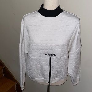 NWOT Adidas B&W Unique CrewNeck BottonHalfZip!
